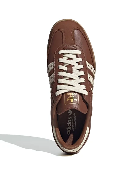 Женские кеды Adidas Samba OG кожаные коричневые - фото 5 - Miraton