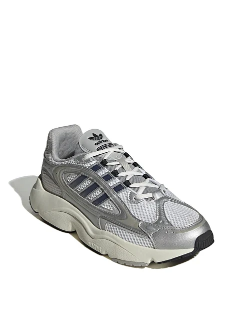 Женские кроссовки Adidas OZMILLEN из экокожи серые - фото 2 - Miraton