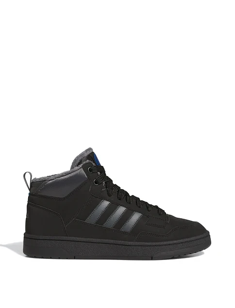 Чоловічі черевики Adidas Rapid Court Mid Winterized з екошкіри чорні - фото 1 - Miraton