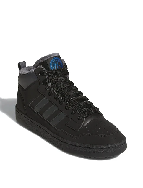 Чоловічі черевики Adidas Rapid Court Mid Winterized з екошкіри чорні - фото 3 - Miraton