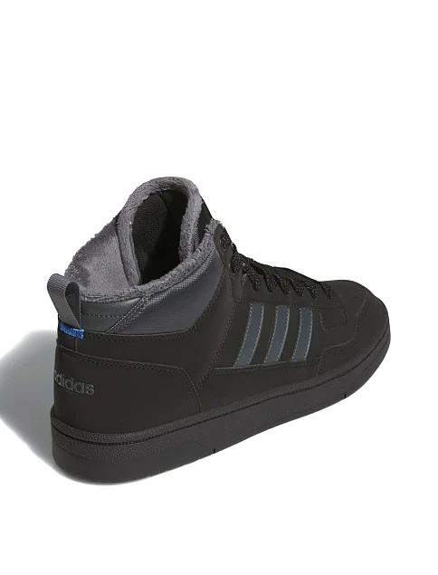 Чоловічі черевики Adidas Rapid Court Mid Winterized з екошкіри чорні - фото 4 - Miraton