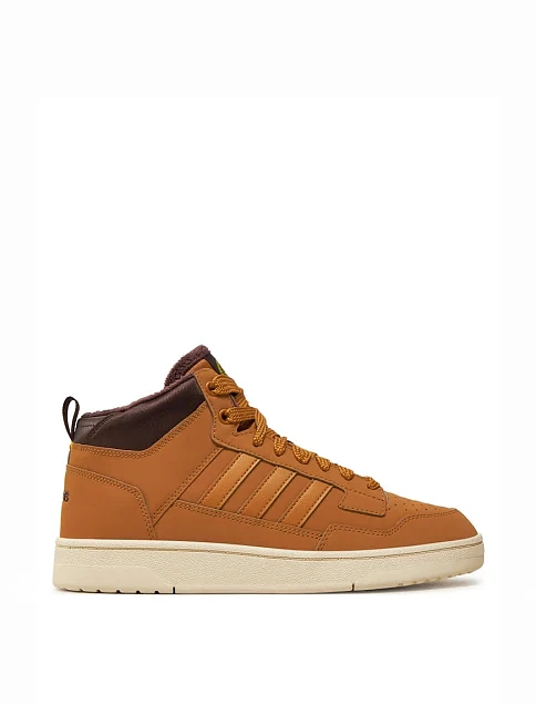 Женские ботинки Adidas Rapid Court Mid Winterized из экокожи черные - фото 1 - Miraton