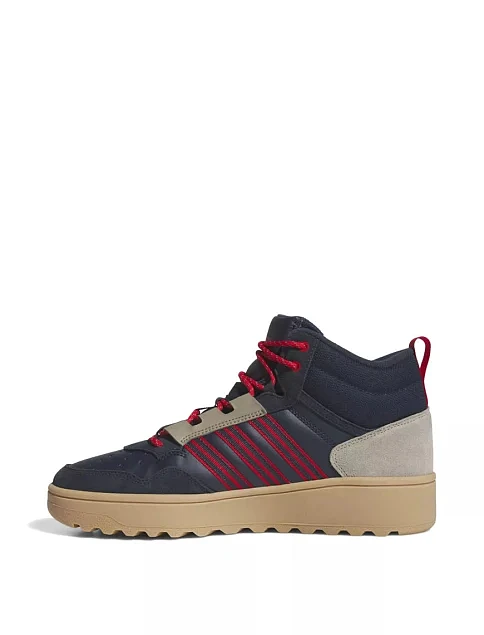 Чоловічі черевики Adidas Hoops 4.0 Mid з екошкіри сірі - фото 2 - Miraton