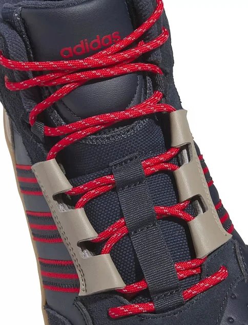 Чоловічі черевики Adidas Hoops 4.0 Mid з екошкіри сірі - фото 7 - Miraton