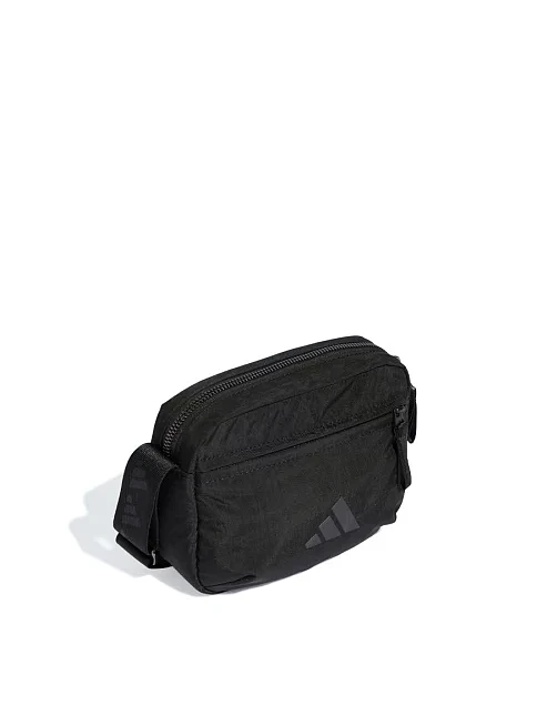 Сумка месенджер Adidas текстильна чорна - фото 3 - Miraton