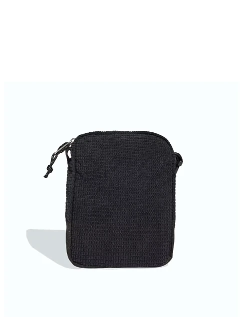 Сумка мессенджер Adidas текстильная черная - фото 2 - Miraton