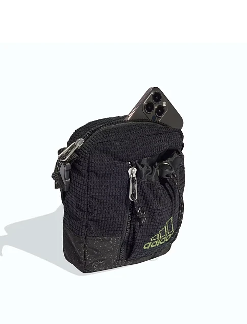Сумка мессенджер Adidas текстильная черная - фото 4 - Miraton