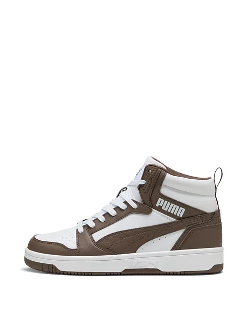 Мужские ботинки PUMA Rebound v6 из экокожи коричневые - фото 2 - Miraton