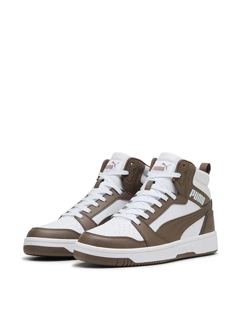 Мужские ботинки PUMA Rebound v6 из экокожи коричневые - фото 3 - Miraton