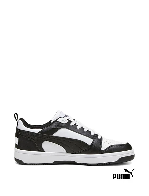 Жіночі кеди PUMA Rebound v6 Low з екошкіри чорні - фото 1 - Miraton