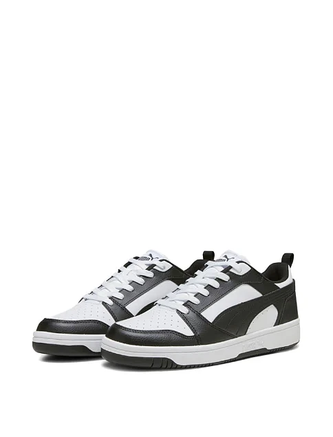 Жіночі кеди PUMA Rebound v6 Low з екошкіри чорні - фото 3 - Miraton