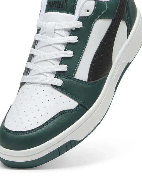 Мужские кеды PUMA Rebound v6 Low из экокожи зеленые - фото 4 - Miraton