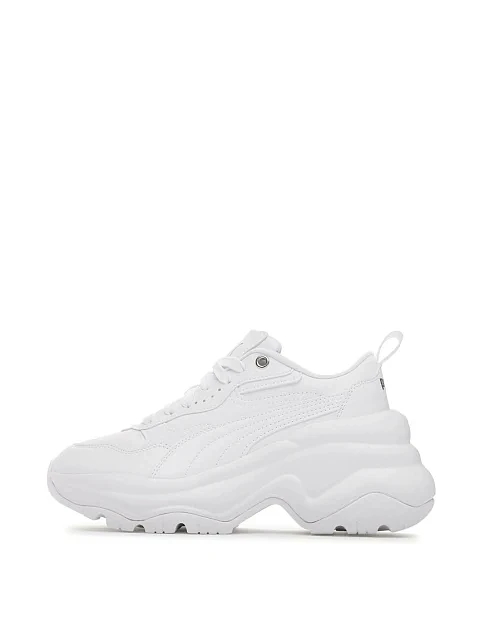 Женские кроссовки PUMA Cilia Wedge из экокожи белые - фото 2 - Miraton