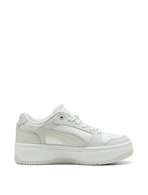 Жіночі кеди PUMA Rebound Low з екошкіри сірі - фото 1 - Miraton