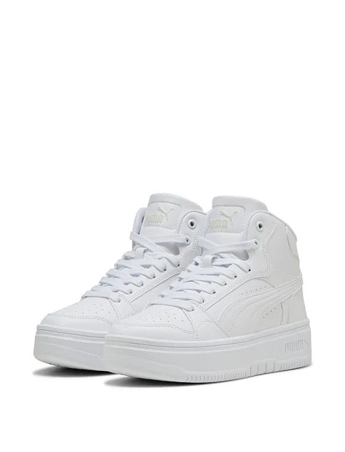 Женские ботинки PUMA Rebound Mid из экокожи белые - фото 3 - Miraton