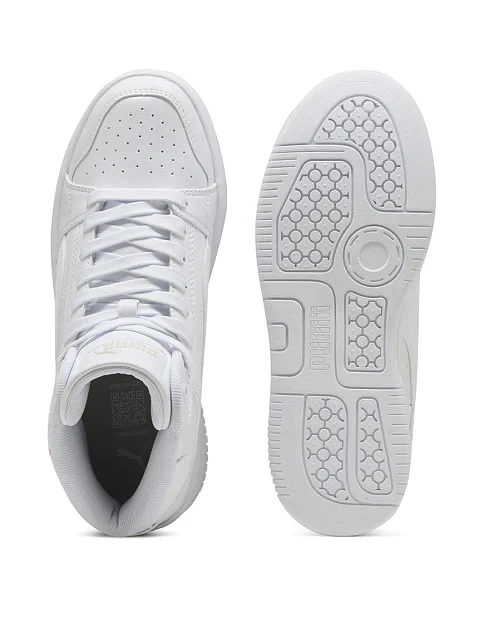 Женские ботинки PUMA Rebound Mid из экокожи белые - фото 4 - Miraton