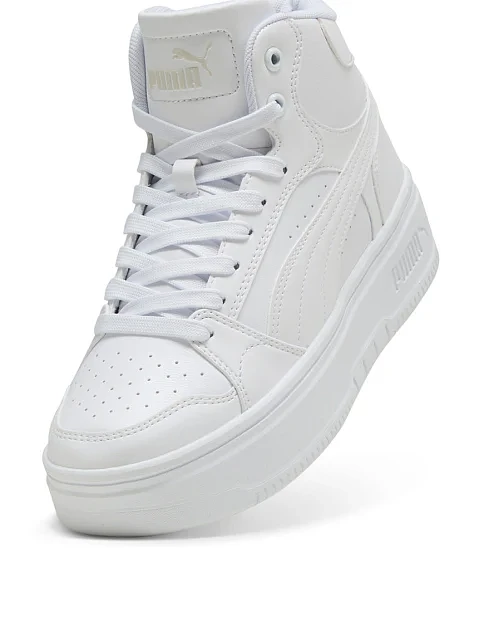 Женские ботинки PUMA Rebound Mid из экокожи белые - фото 5 - Miraton