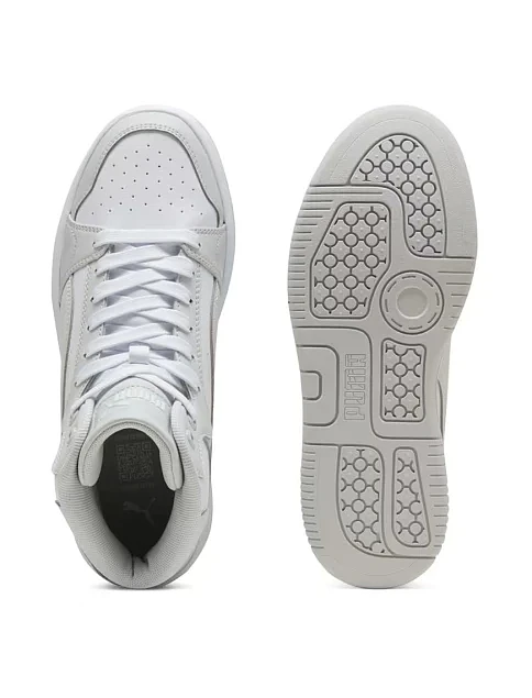 Женские ботинки PUMA Rebound Mid из экокожи серые - фото 5 - Miraton