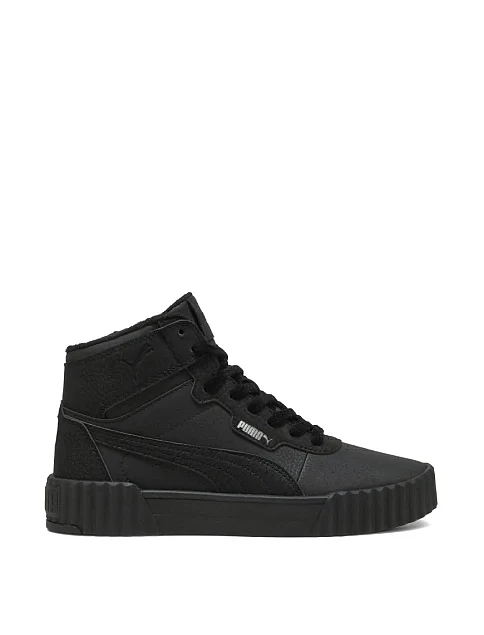 Женские ботинки PUMA Carina 3.0 Mid WTR из экокожи черные - фото 1 - Miraton