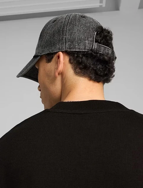 Кепка PUMA WARDROBE ESS METAL Dad Cap текстильная черная - фото 4 - Miraton