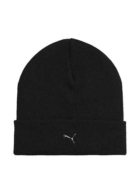 Шапка PUMA METALPUMACAT HighCrownBeanie текстильная черная - фото 1 - Miraton