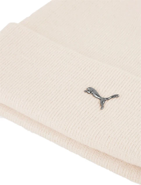 Шапка PUMA METALPUMACAT HighCrownBeanie текстильная белая - фото 3 - Miraton