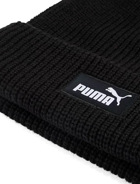 Шапка PUMA ESS High Crown Beanie текстильная черная - фото 3 - Miraton
