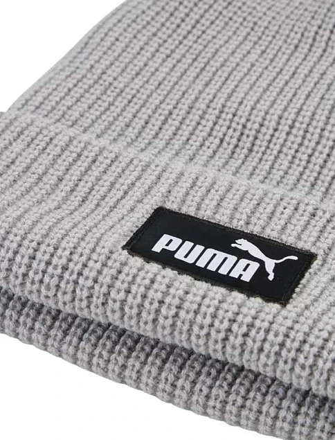 Шапка PUMA ESS High Crown Beanie текстильная серая - фото 3 - Miraton