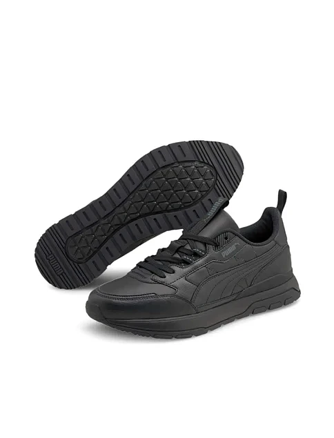 Мужские кроссовки PUMA R78 Trek Lth кожаные черные - фото 2 - Miraton