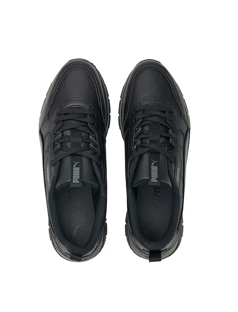 Мужские кроссовки PUMA R78 Trek Lth кожаные черные - фото 5 - Miraton