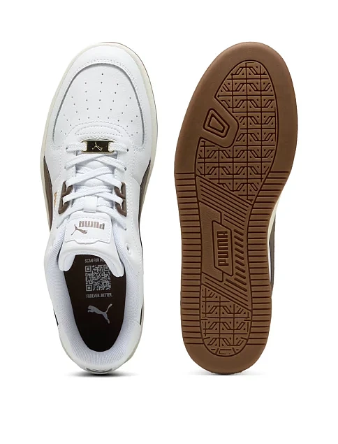 Мужские кеды PUMA Caven 2.0 Lux кожаные белые - фото 4 - Miraton