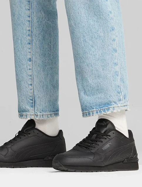 Чоловічі кросівки PUMA ST Runner v4 L шкіряні чорні - фото 7 - Miraton