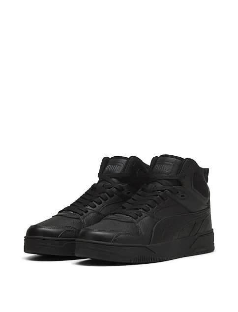 Мужские ботинки PUMA RBD Break Mid кожаные черные - фото 3 - Miraton
