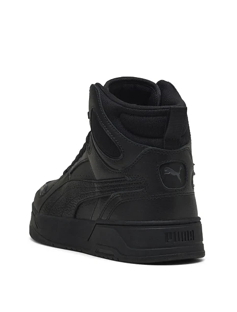 Мужские ботинки PUMA RBD Break Mid кожаные черные - фото 4 - Miraton
