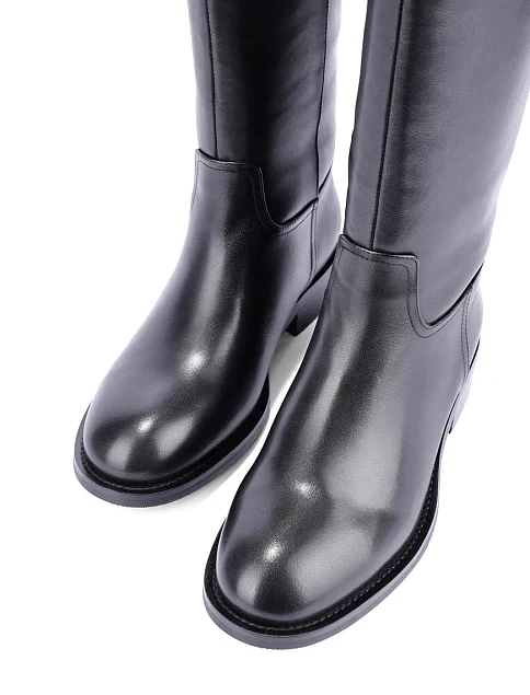 Женские сапоги Attizzare кожаные черные - фото 5 - Miraton