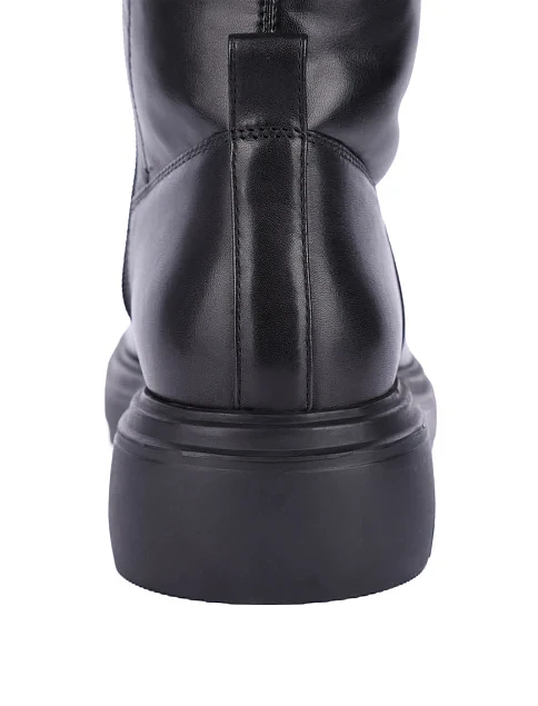Женские ботфорты кожаные черные - фото 5 - Miraton