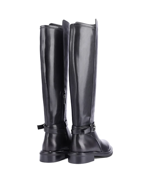 Женские ботфорты Attizzare кожаные черные - фото 4 - Miraton