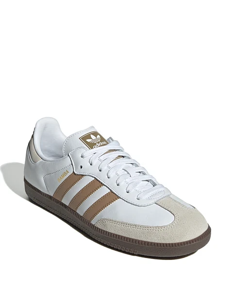 Женские кеды Adidas SAMBA OG кожаные белые - фото 2 - Miraton