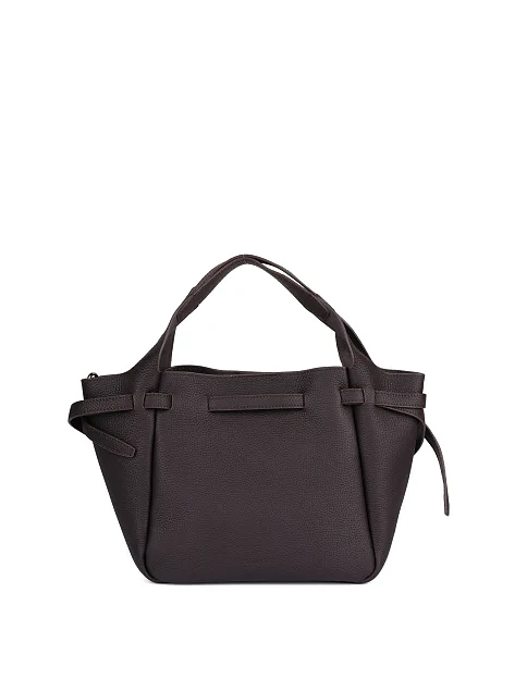 Женская сумка кожаная коричневая - фото 4 - Miraton