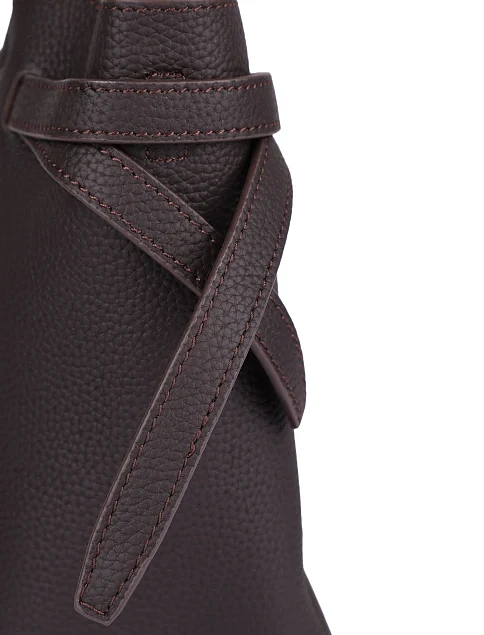 Женская сумка кожаная коричневая - фото 5 - Miraton