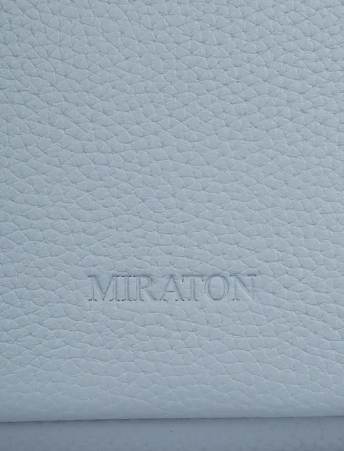 Женская сумка кожаная голубая - фото 5 - Miraton