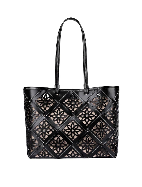 Женская сумка кожаная черная - фото 1 - Miraton