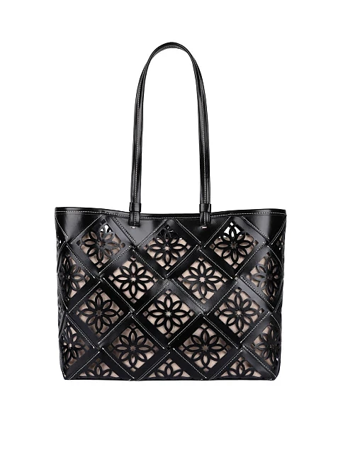 Женская сумка кожаная черная - фото 4 - Miraton