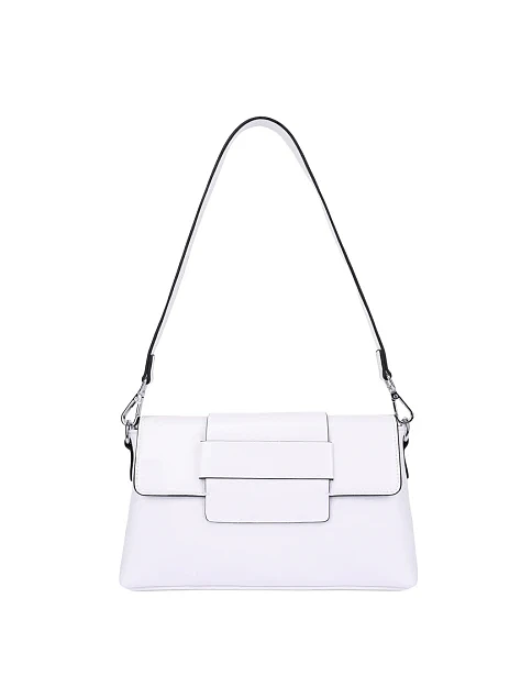 Женская сумка через плечо кожаная белая - фото 1 - Miraton