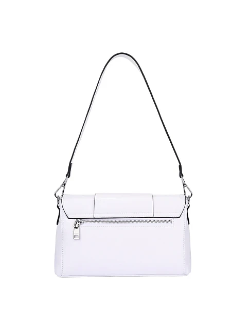 Женская сумка через плечо кожаная белая - фото 4 - Miraton