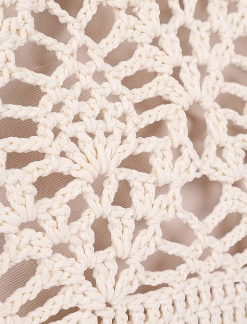 Жіноча сумка тканинна молочного кольору - фото 4 - Miraton