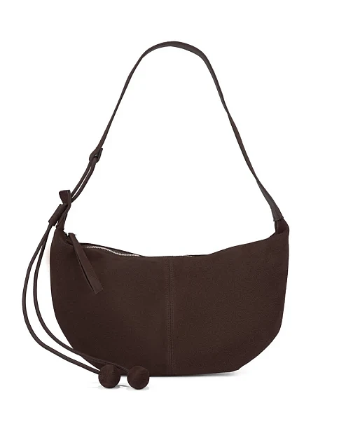 Жіноча сумка замшева коричнева - фото 1 - Miraton