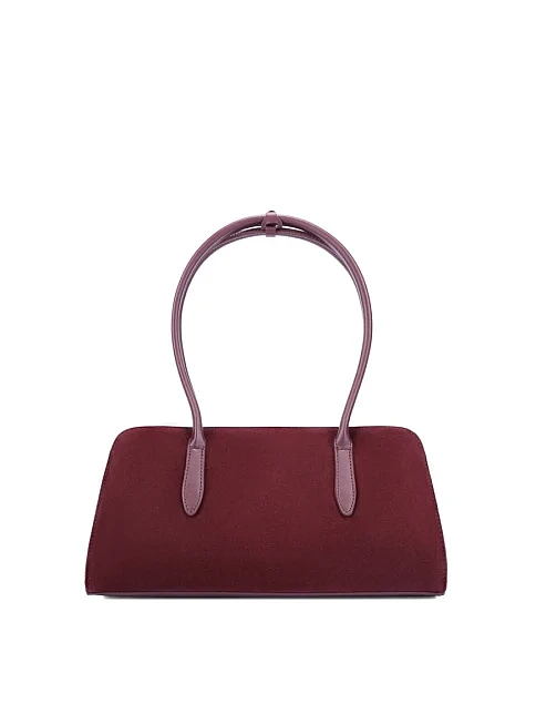 Жіноча сумка через плече замшева бордова - фото 4 - Miraton