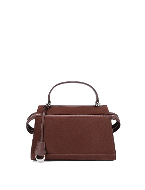 Женская сумка замшевая коричневая - фото 1 - Miraton