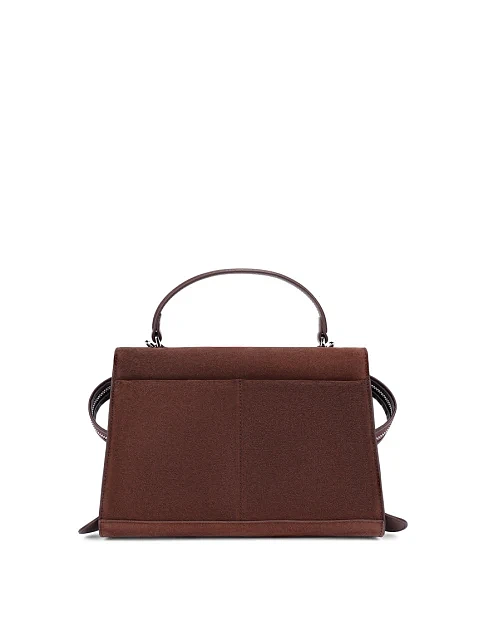 Женская сумка замшевая коричневая - фото 4 - Miraton